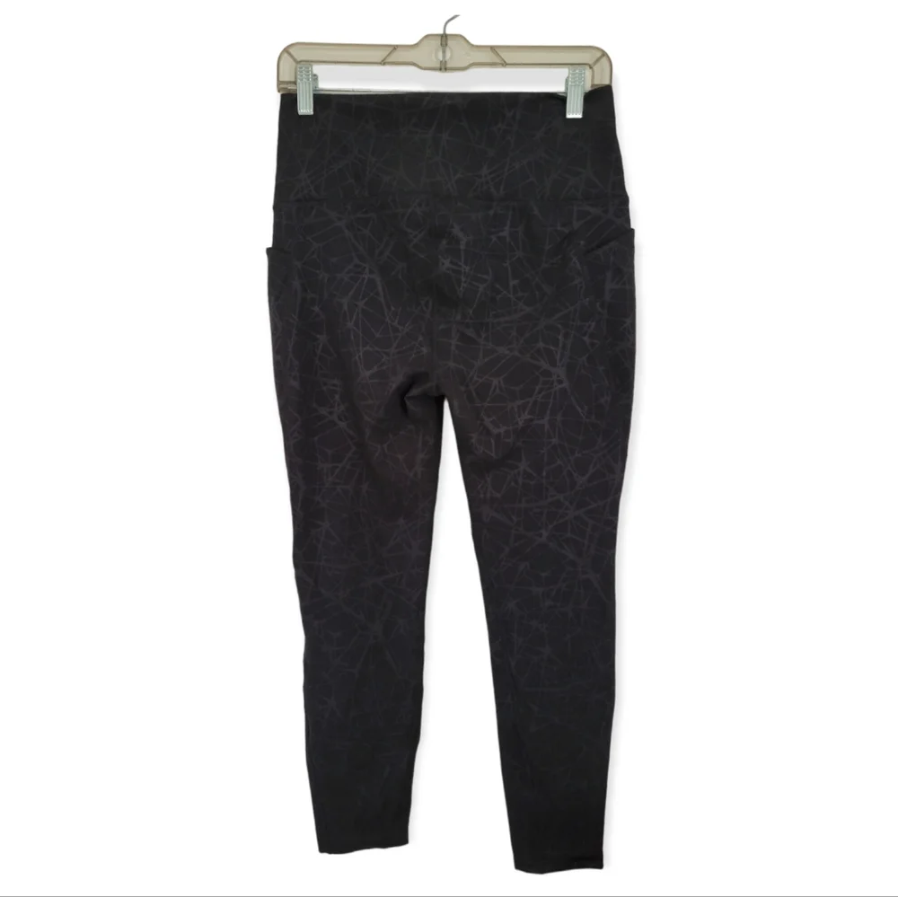 Spyder Black Web Print High Rise Active Performance Pants Leggings - Picture 4 of 9